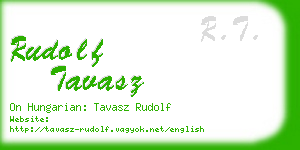 rudolf tavasz business card